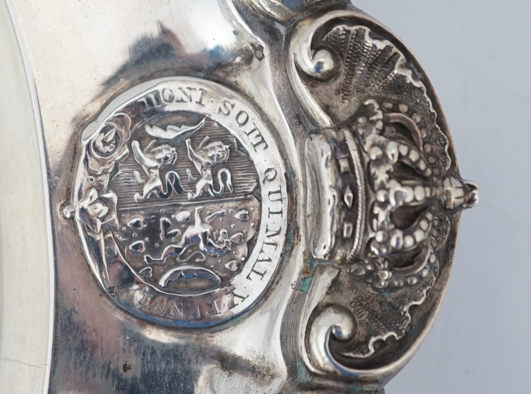 Duke of Brunswick service: An early Victorian silver serving plate by John Mortimer & John Samuel Hunt